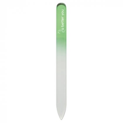 Green Gradient Glass Nail File Custom Logo