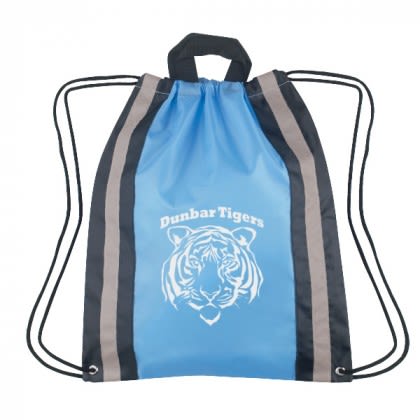 Light Blue Small Nylon Reflective Sports Pack Promotional Custom Imprinted With Logo