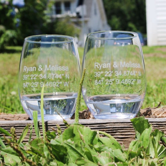 Custom Etched - 21 oz Stemless Wine Glass