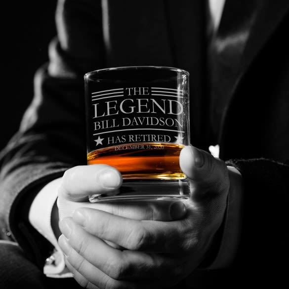 Legendary Retirement Gift | Whiskey Glass Personalized Gift