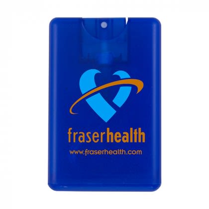 Credit Card Shape Hand Sanitizer Spray -Translucent Blue