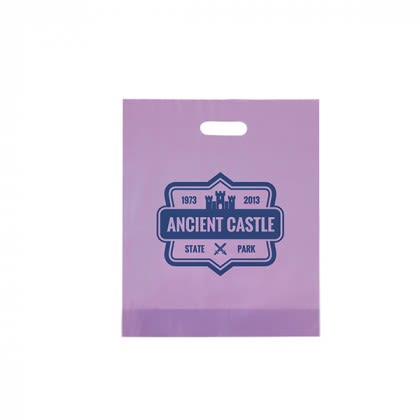 Promotional Frosted Plastic Bag-Die Cut-Colors-15x18 - Lavender Promotional Frosted Plastic Bag-Die Cut-Colors-15x18 - Lavender