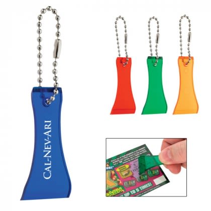 Promotional Logo Lottery Scratcher with Bead Chain