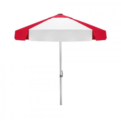 Commercial Grade Custom Logo Patio Umbrella Red - White