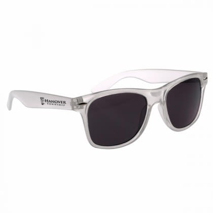 Custom Company Logo Sunglasses for Promotional Advertising - Frosted White