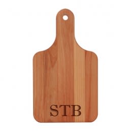 Personalized Monogram Paddle Alder Cutting Board