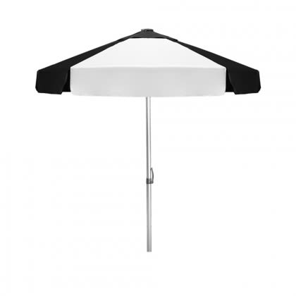 Commercial Grade Custom Logo Patio Umbrella Black - White