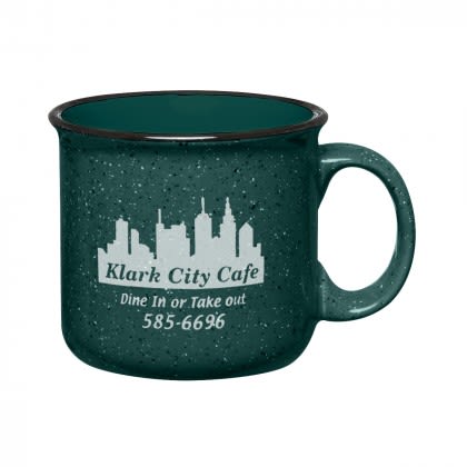 Campfire Mug for Marketing 15 oz. Green