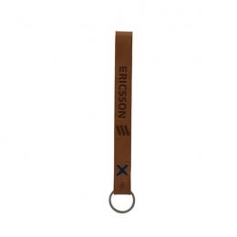 Promo Hayward Leather Wrist Keychain - Mahongany/ royal blue