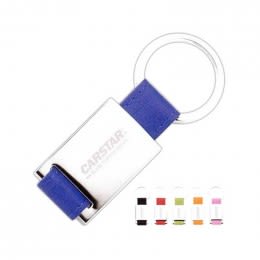 Colorplay Leather Key Ring Promotional Custom Imprinted With Logo