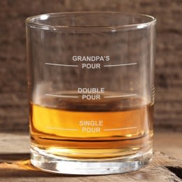 The Perfect Pour Custom Engraved Whiskey Glass 11oz | Personalized Whiskey Glass Gift