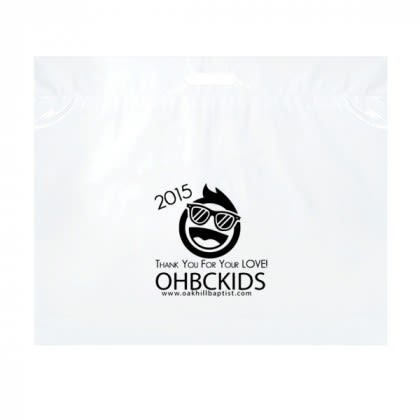 White 16 x 13 Die Cut Bag