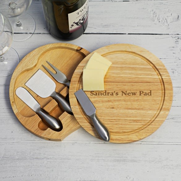 Custom Message Cheese Board Serving Set with Tools