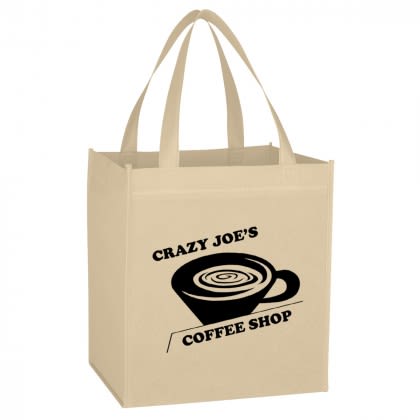 Non-Woven Shopping Tote Bag with Logo Natural