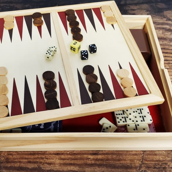 Personalized 6 in 1 Board Game Set | Custom Gifts for Him