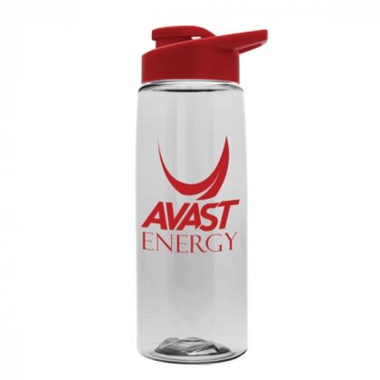 Custom Tritan Flair Bottle with Sip Lid 26 oz. red