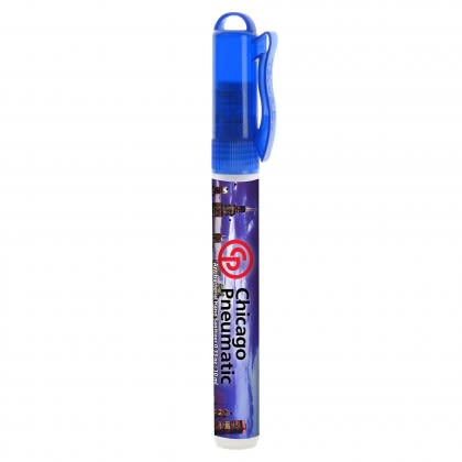 Logo Imprinted Antibacterial Hand Sanitizer Pocket Sprayer Giveaways - Translucent Blue