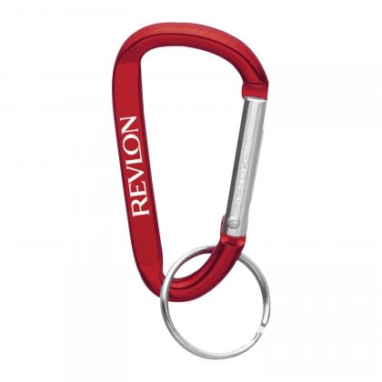 Red Carabiner Promotional Custom Imprinted With Logo