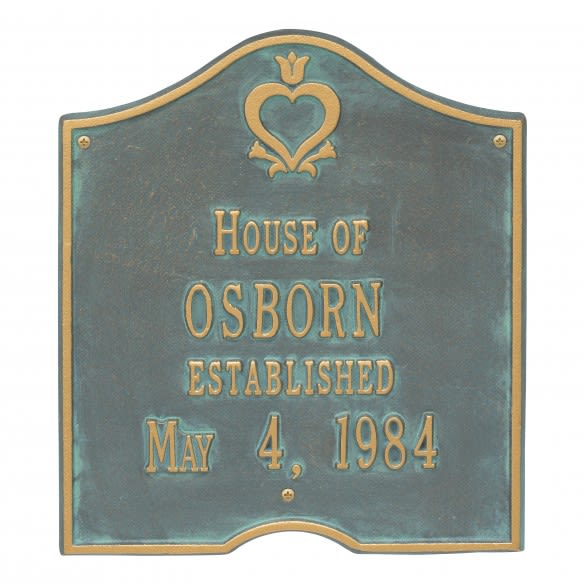 Custom Dutch established house plaque