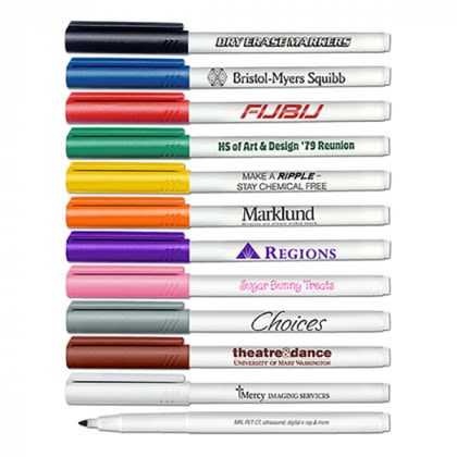 Promotional Dry Erase Fine Point Marker - Colors - Imprinted Promotional Dry Erase Fine Point Marker - Colors - Imprinted