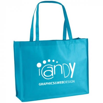 George™ Non-Woven Tote Bag Logo Products - Brite Blue