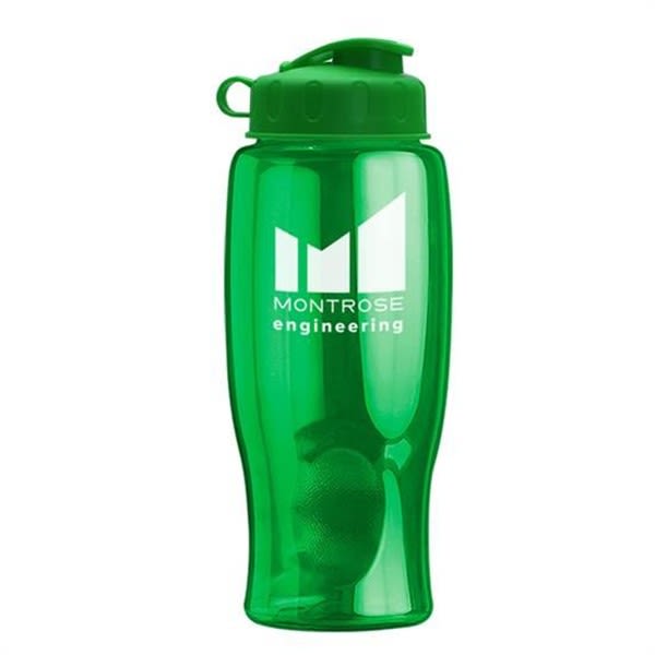 27oz Transparent Custom Water Bottles - Flip Top