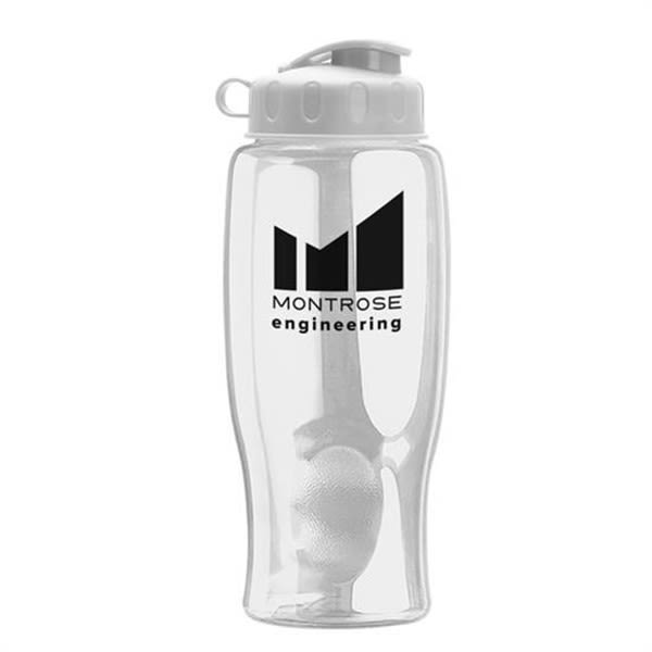 27oz Transparent Custom Water Bottles - Flip Straw