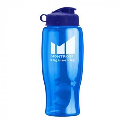 Blue Transparent BPA-Free Endorsed Water Bottle