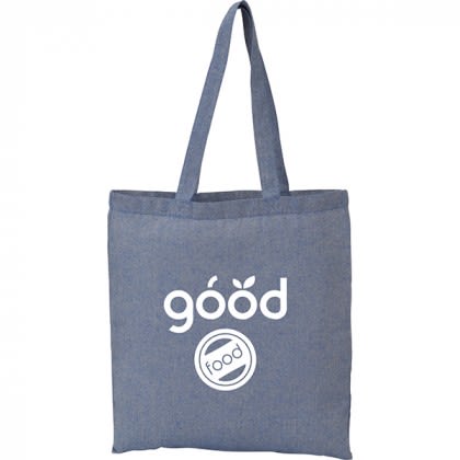 Imprinted Recycled 5oz Cotton Twill Tote  - Blue