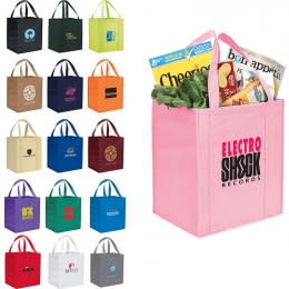 Custom Reusable Shopping Bags Featuring Your Business Name and Logo