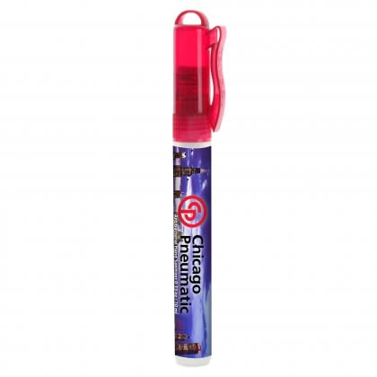 Branded Hand Sanitizer Spray Pens - Translucent Red | Custom Pocket Spray Sanitizers 