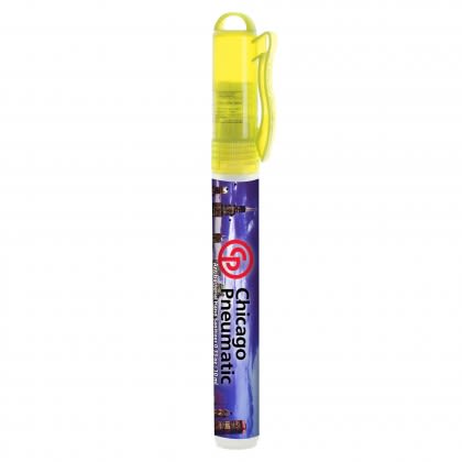 Logo Imprinted Antibacterial Hand Sanitizer Pocket Sprayer Giveaways - Translucent Yellow
