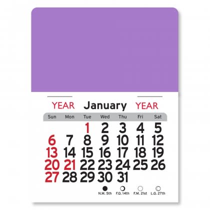 Peel-N-Stick® Calendar - Rectangle - Lavender