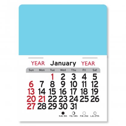 Peel-N-Stick® Calendar - Rectangle - Sky Blue