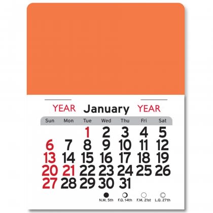 Peel-N-Stick® Calendar - Rectangle - Orange