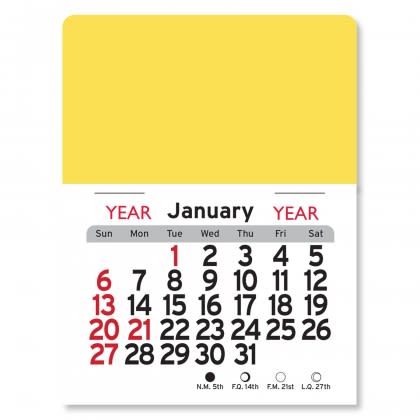 Peel-N-Stick® Calendar - Rectangle - Yellow