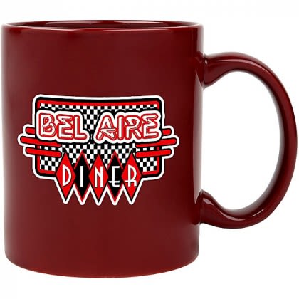 Maroon Full Color Logo HDI 11 oz Mug - Colors
