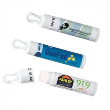 Custom Label SPF15 Lip Balm with Clip