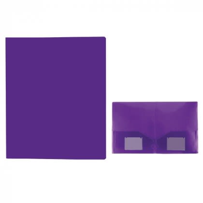 Promotional Two Pocket Folders for Schools | Two Pocket Presentation Folder | Custom Logo Printed Folders  - Purple