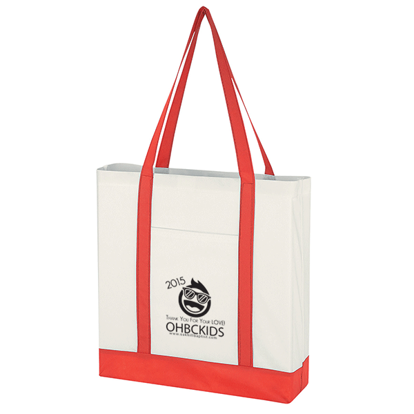 Non-Woven Tote Bag With Trim Colors