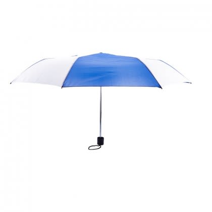 Budget Custom Folding Umbrella 42 Inch - Reflex Blue/white