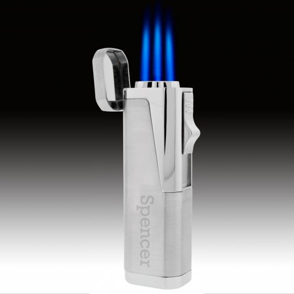 Personalized Typhoon Triple Flame Torch Lighter with Cutter