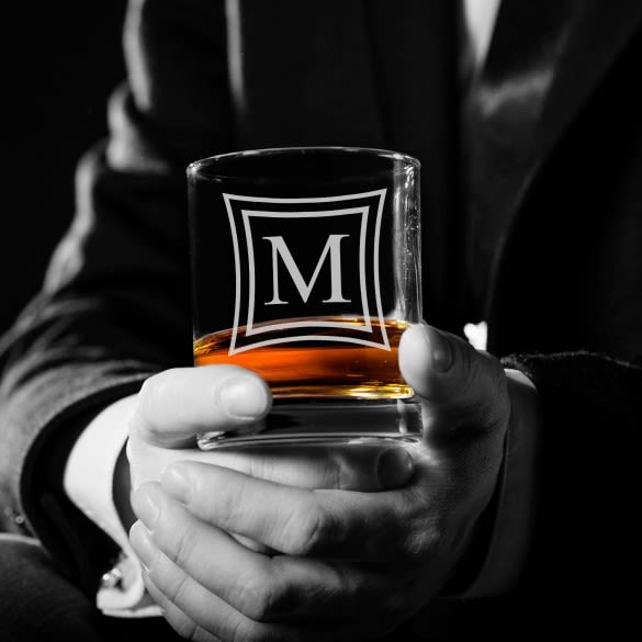 Personalized Glassware with Initial | Special Occasion Glassware Engraved