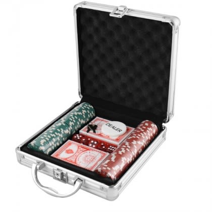 Deluxe 100 Piece Poker Set In Metal Case