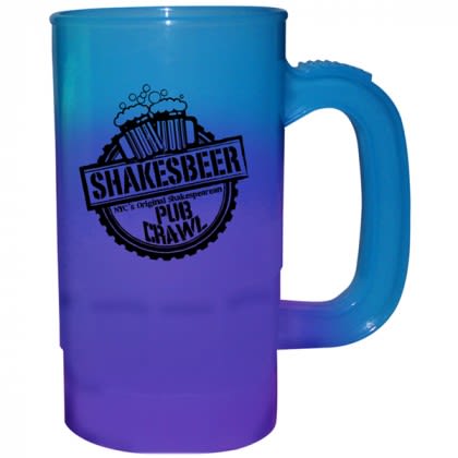 Custom Imprinted Mood Beer Stein 14 oz | Promo Novelty Mugs - Blue/purple