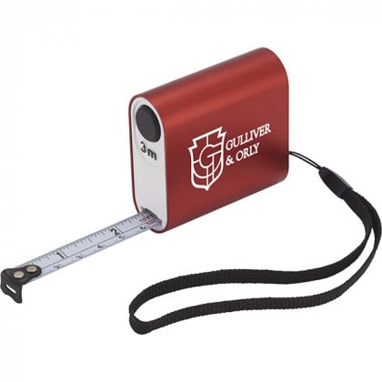 Imprinted Aluminum Tape Measure - Red