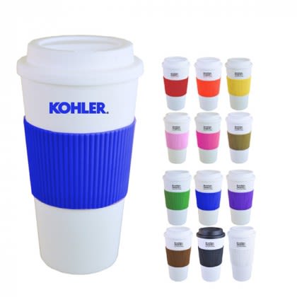 Brazilian Ceramic Tumbler Imprinted with Logo 14 oz