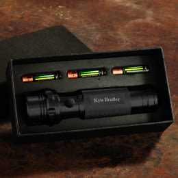 Black 14 LED Flashlight with Engraving