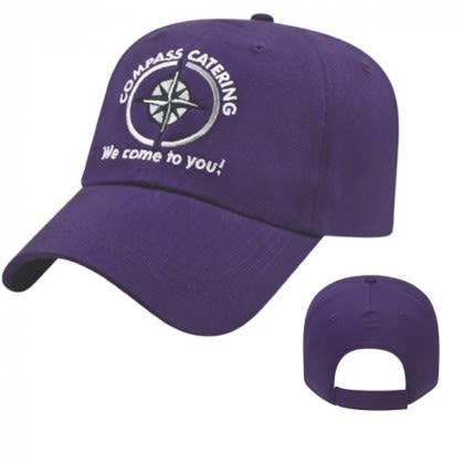 Custom Embroidered Unstructured Low Profile Cap- Purple