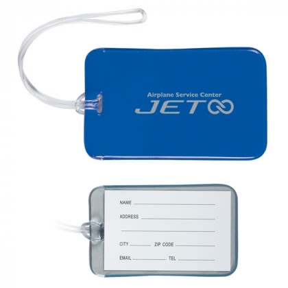Promotional Luggage Identifiers with Full Color Imprint for your Business - Blue